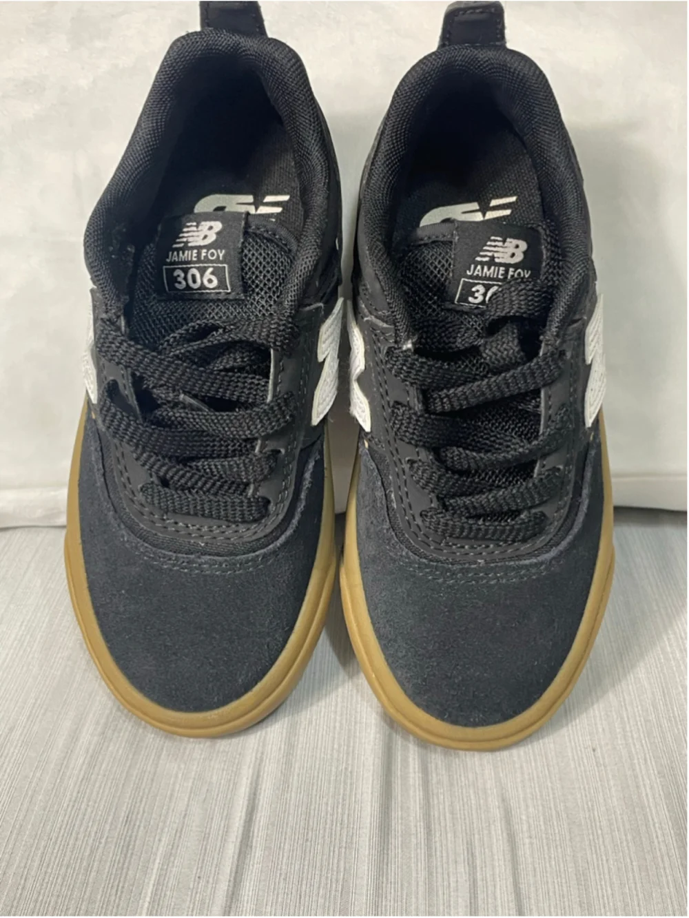 New Balance Numeric Jamie Foy 306 Kids Black Gum Skate Shoes Size 11C